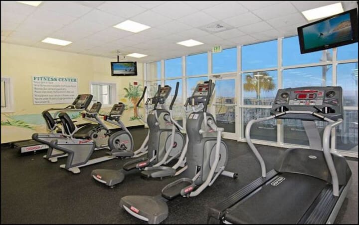 Destin FL Work Out Room #vacation condo work out room with a view